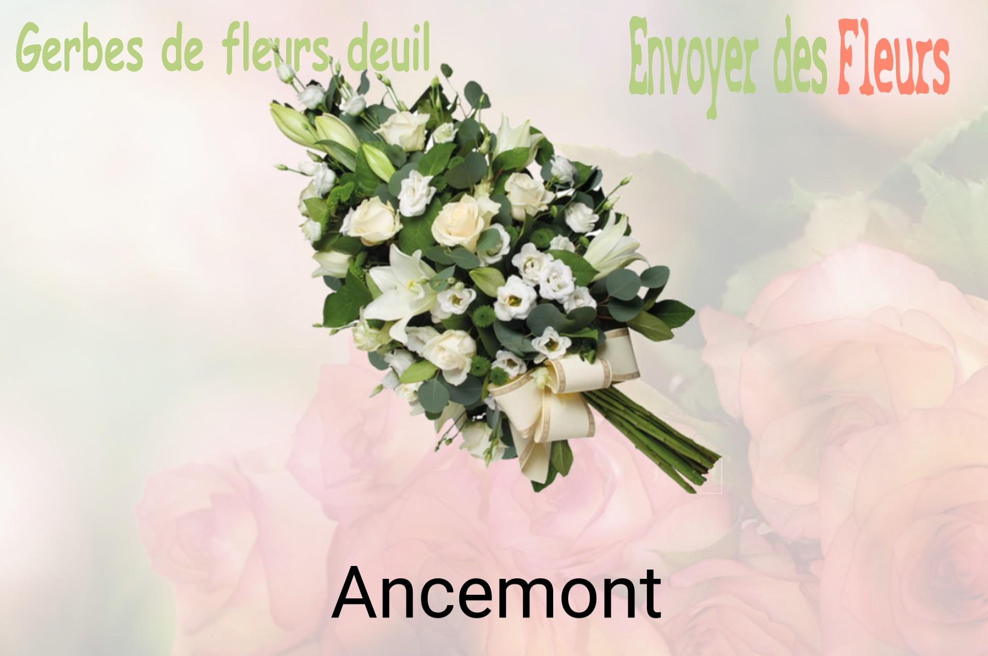 Gerbe de fleurs de deuil livrée à Ancemont